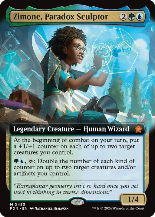 Zimone Paradox Sculptor (Extended Art) [Foundations] - MTG Single