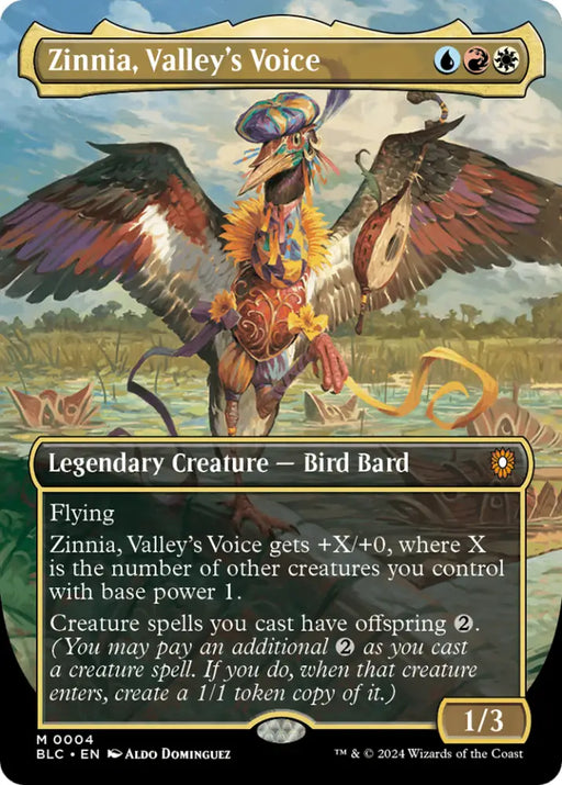 Zinnia Valley’s Voice (Borderless) [Bloomburrow Commander] - MTG Single