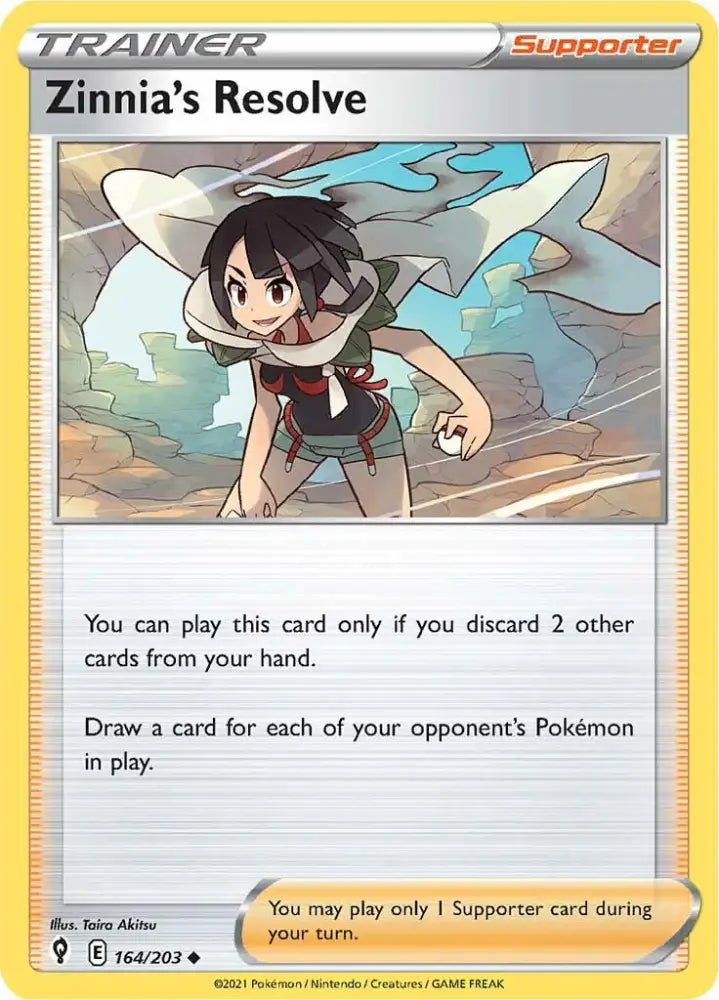Zinnia’s Resolve (164/203) [Sword & Shield: Evolving Skies] - Pokemon Single
