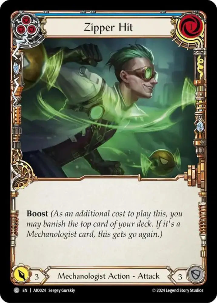 Zipper Hit (Blue) [AIO024] (Armory Deck: Dash) - Flesh And Blood Single