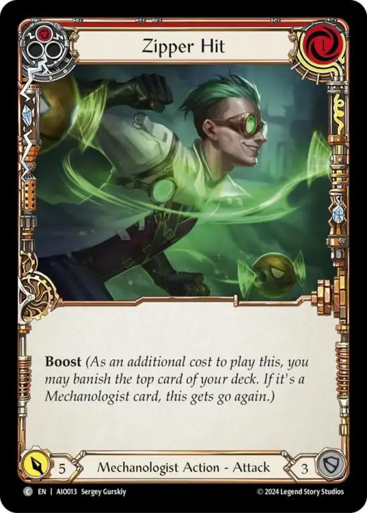 Zipper Hit (Red) [AIO013] (Armory Deck: Dash) - Flesh And Blood Single