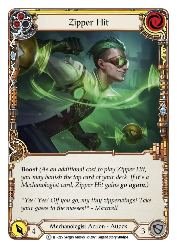 Zipper Hit (Yellow) [1HP215] (History Pack 1) - Flesh And Blood Single