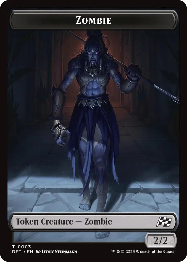 Zombie (0007) // Zombie (0003) Double-Sided Token [Aetherdrift Tokens] - MTG Single
