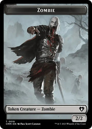 Zombie (0019) // Thrull Double-Sided Token [Commander Masters Tokens] - MTG Single