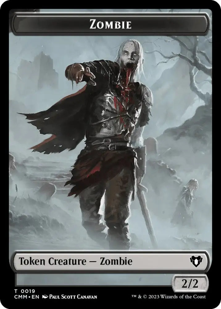 Zombie (0019) // Thrull Double-Sided Token [Commander Masters Tokens] - MTG Single
