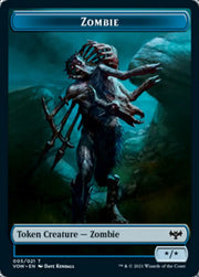 Zombie (008) // Zombie (005) Double-Sided Token [Innistrad: Crimson Vow Tokens] - MTG Single