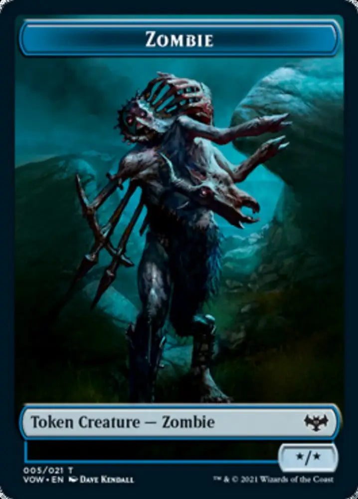 Zombie (008) // Zombie (005) Double-Sided Token [Innistrad: Crimson Vow Tokens] - MTG Single