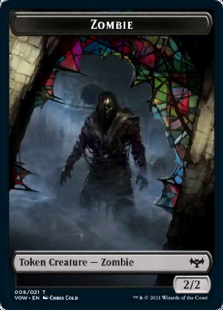 Zombie (008) // Wolf (014) Double-Sided Token [Innistrad: Crimson Vow Tokens] - MTG Single