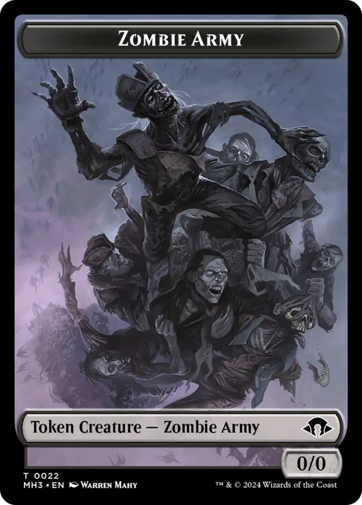 Zombie Army // Energy Reserve Double-Sided Token [Modern Horizons 3 Tokens] - MTG Single