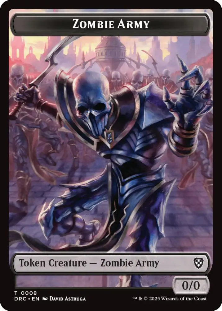 Zombie Army // Shapeshifter Double-Sided Token [Aetherdrift Tokens] - MTG Single