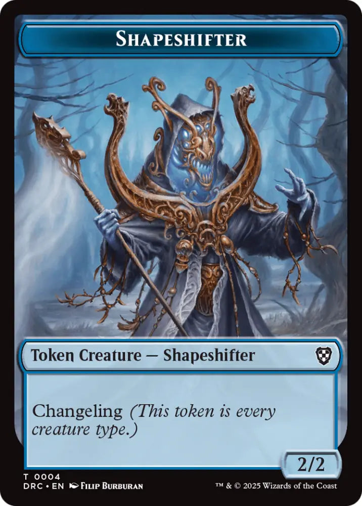 Zombie Army // Shapeshifter Double-Sided Token [Aetherdrift Tokens] - MTG Single