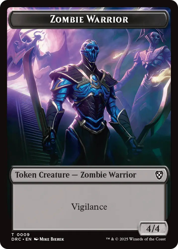 Zombie Army // Zombie Warrior Double-Sided Token [Aetherdrift Tokens] - MTG Single