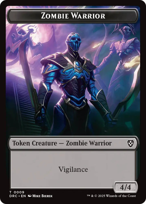Zombie Army // Zombie Warrior Double-Sided Token [Aetherdrift Tokens] - MTG Single