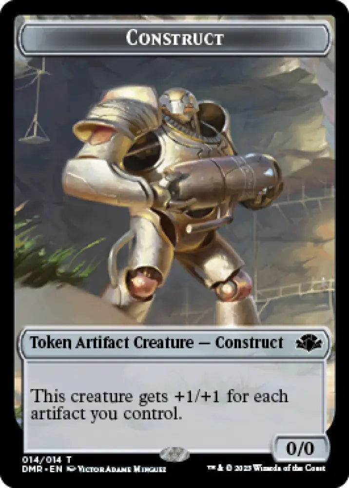 Zombie // Construct Double-Sided Token [Dominaria Remastered Tokens] - MTG Single