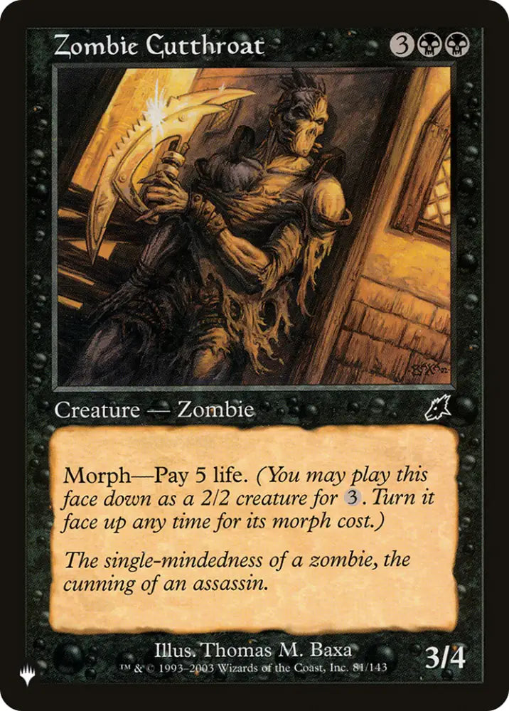 Zombie Cutthroat [The List] - MTG Single