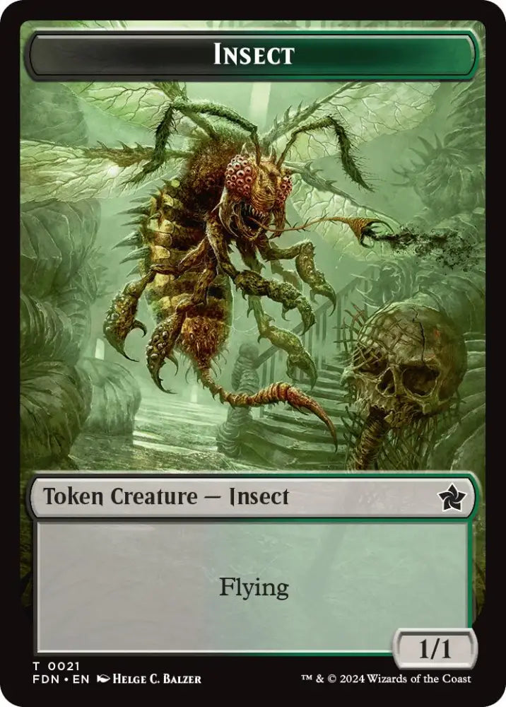 Zombie // Insect Doubled-Sided Token [Foundations Tokens] - MTG Single