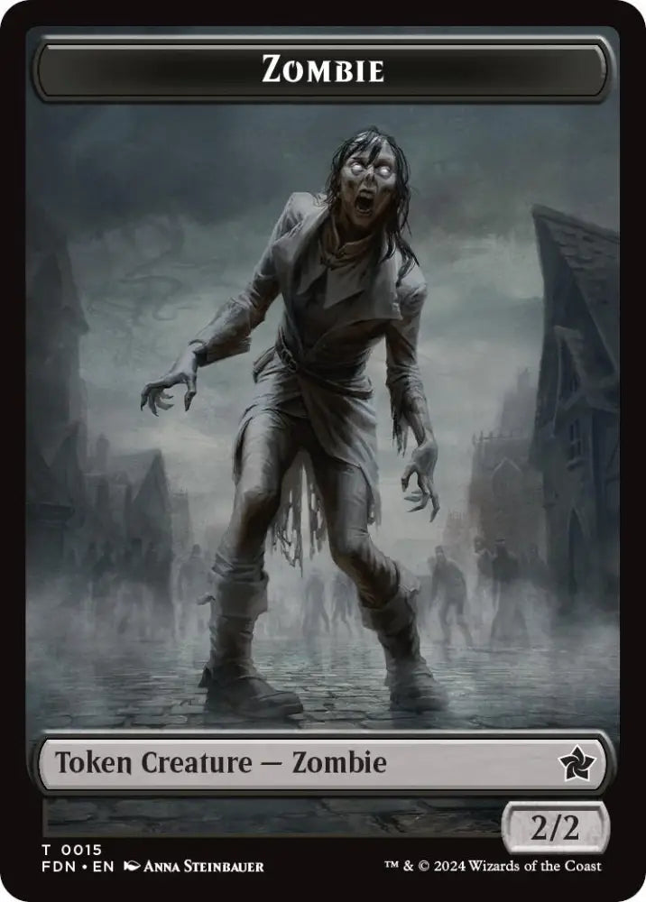 Zombie // Insect Doubled-Sided Token [Foundations Tokens] - MTG Single