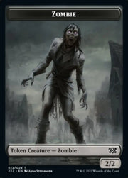 Zombie // Phyrexian Golem Double-Sided Token [Double Masters 2022 Tokens] - MTG Single