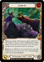 Zoom In (Blue) [Everfest] 1st Edition Rainbow Foil - Flesh And Blood Single