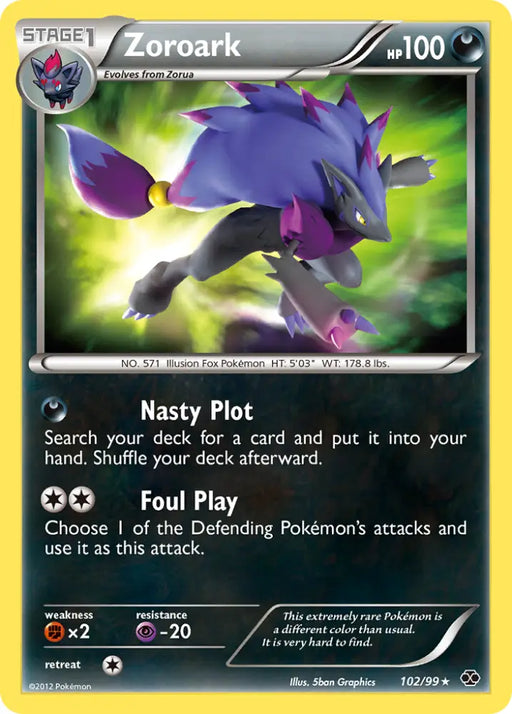 Zoroark (102/99) [Black & White: Next Destinies] - Pokemon Single