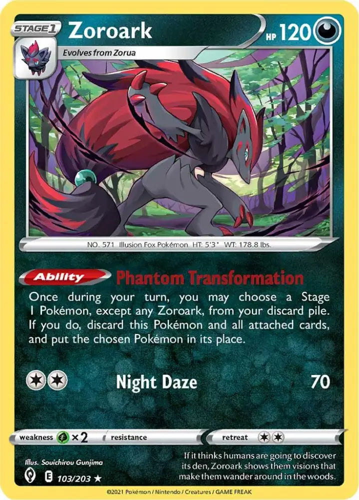 Zoroark (103/203) [Sword & Shield: Evolving Skies] - Pokemon Single