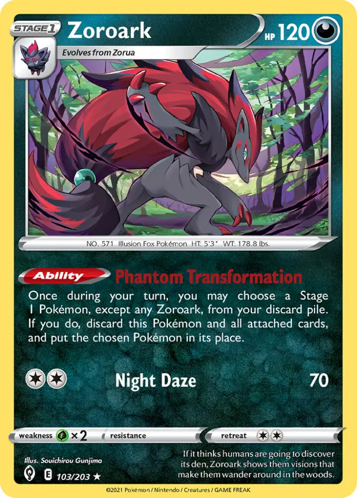 Zoroark (103/203) (Theme Deck Exclusive) [Sword & Shield: Evolving Skies] - Pokemon Single