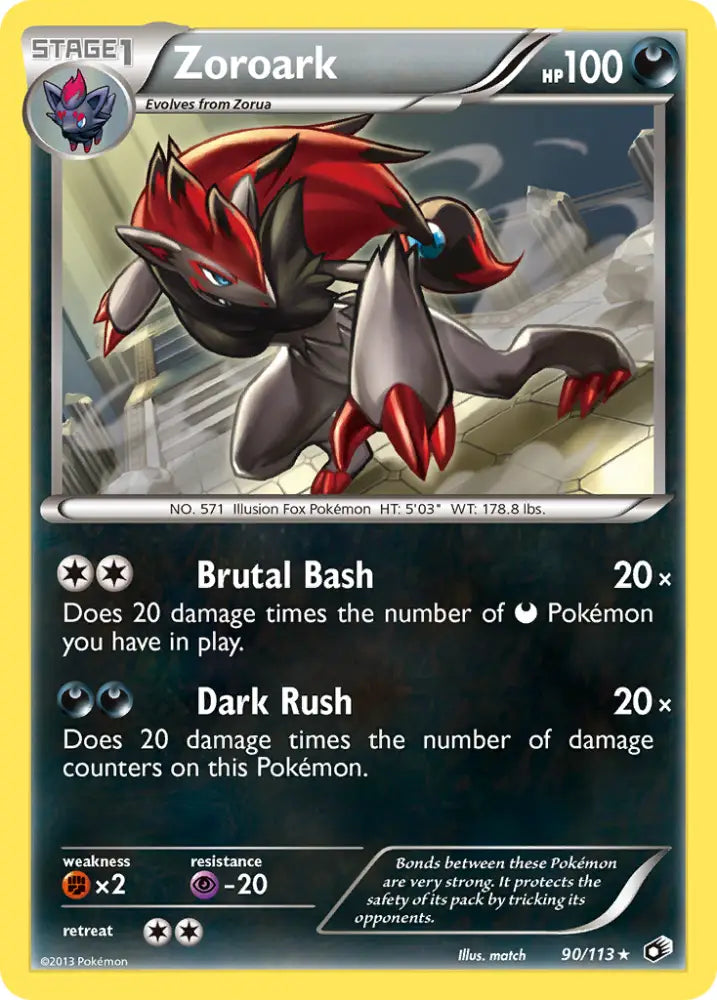 Zoroark (90/113) (Theme Deck Exclusive) [Black & White: Legendary Treasures] - Pokemon Single