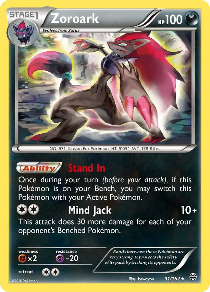 Zoroark (91/162) (Theme Deck Exclusive) [XY: BREAKthrough] - Pokemon Single