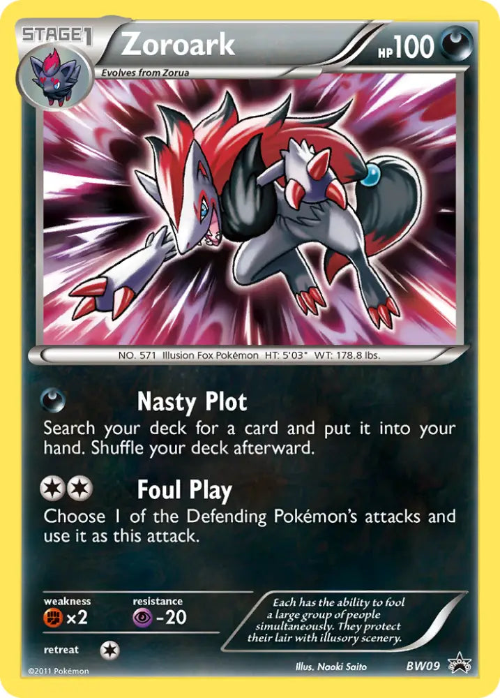 Zoroark (BW09) [Black & White: Black Star Promos] - Pokemon Single