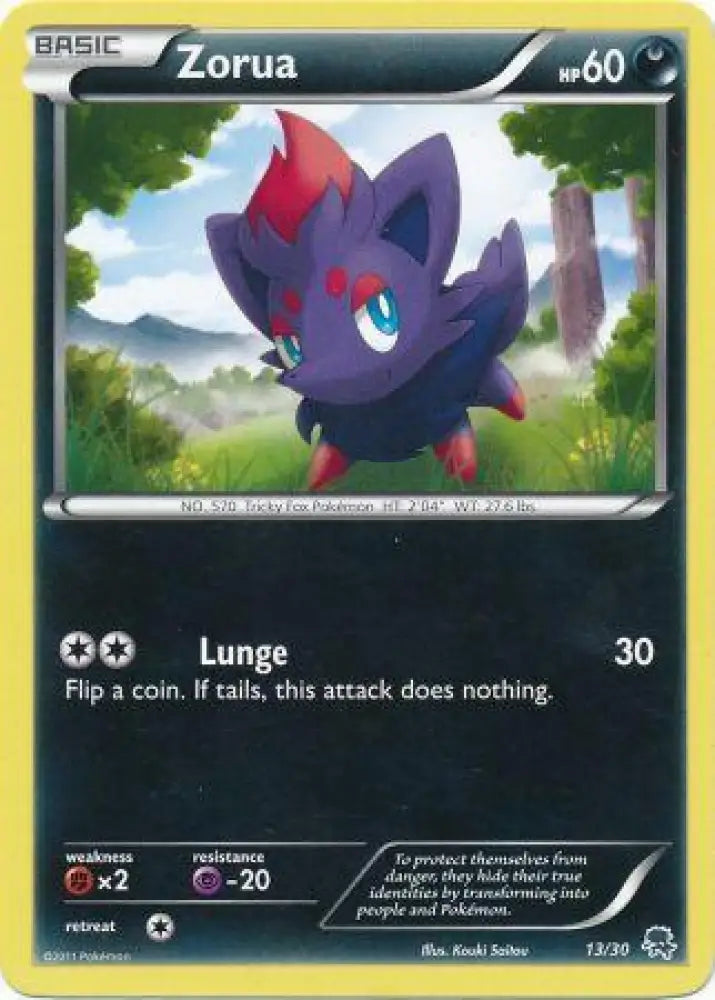 Zorua (13/30) [Black & White: Trainer Kit - Zoroark] - Pokemon Single