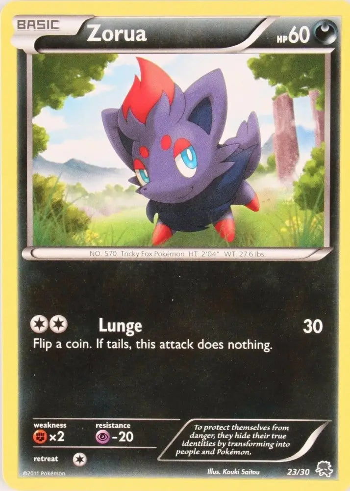 Zorua (23/30) [Black & White: Trainer Kit - Zoroark] - Pokemon Single