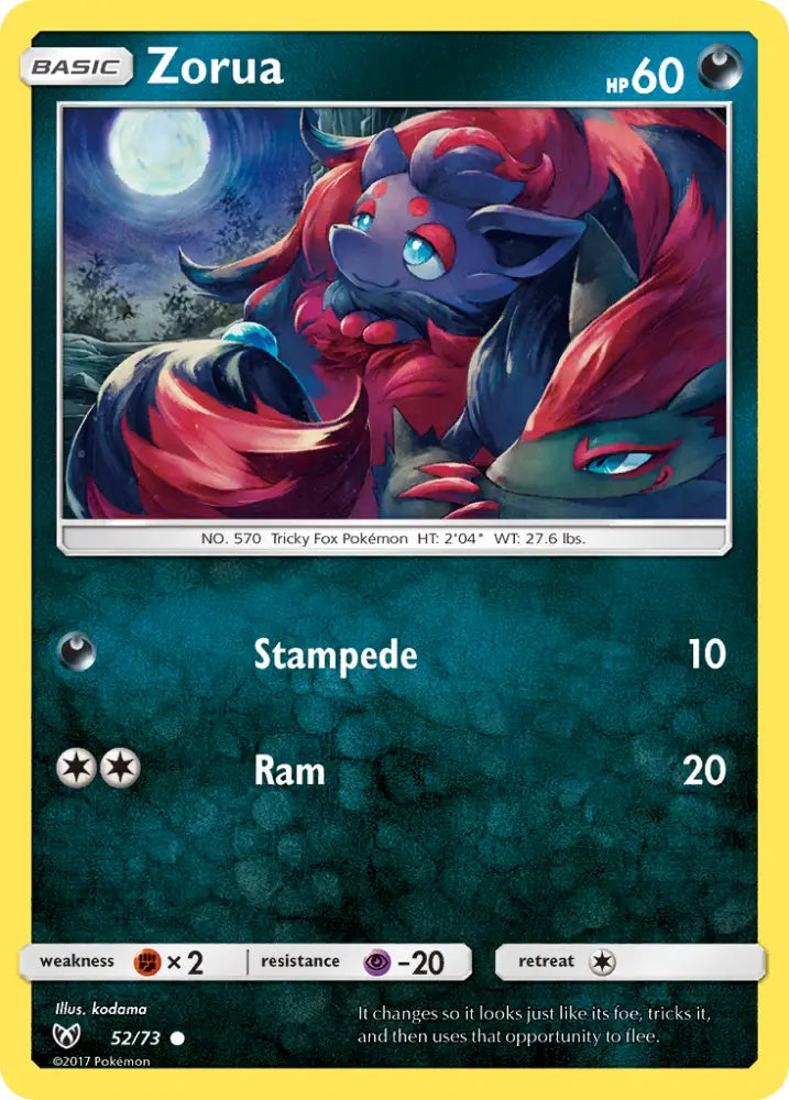 Zorua (52/73) [Sun & Moon: Shining Legends] - Pokemon Single