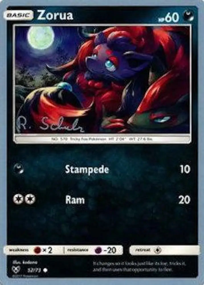 Zorua (52/73) (Victory Map - Robin Schulz) [World Championships 2018] - Pokemon Single