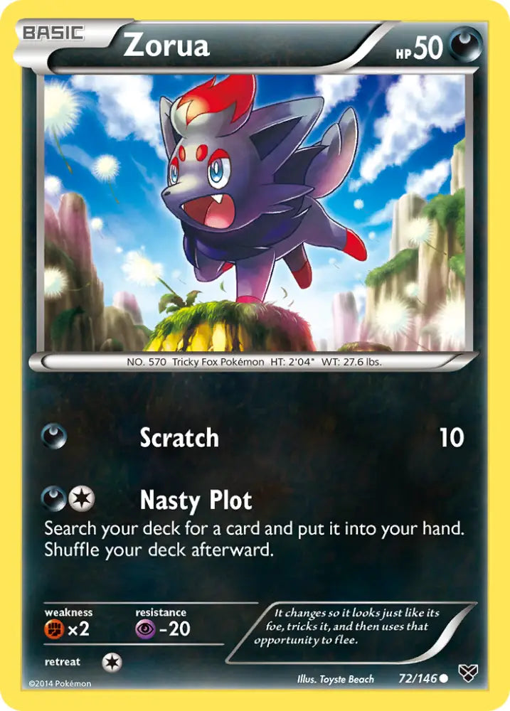 Zorua (72/146) [XY: Base Set] - Pokemon Single
