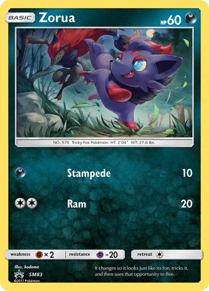 Zorua (SM83) [Sun & Moon: Black Star Promos] - Pokemon Single