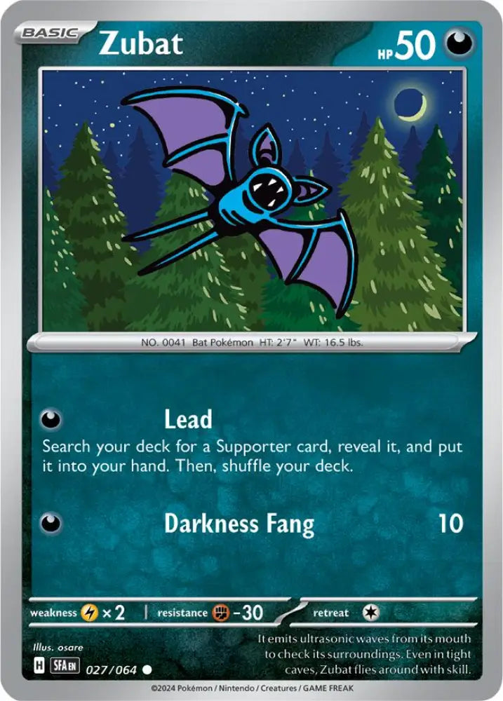 Zubat (027/064) [Scarlet & Violet: Shrouded Fable] - Pokemon Single