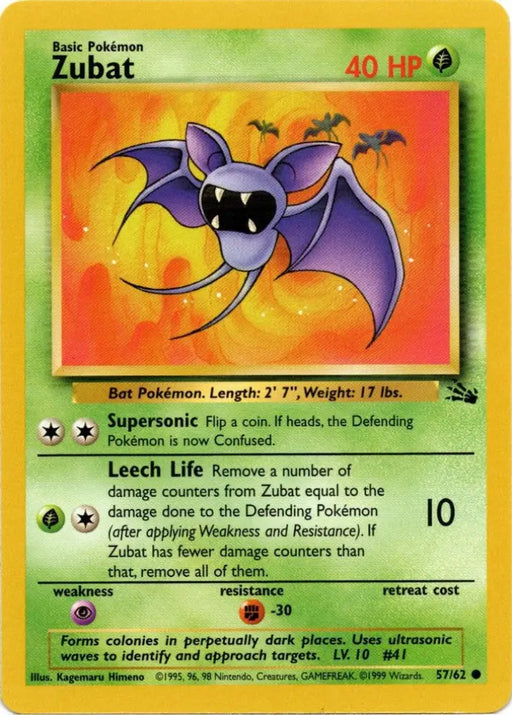 Zubat (57/62) [Fossil Unlimited] - Pokemon Single