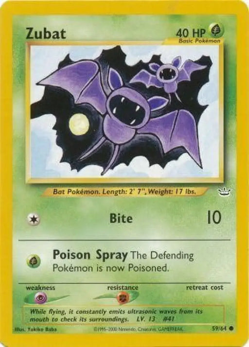 Zubat (59/64) [Neo Revelation Unlimited] - Pokemon Single