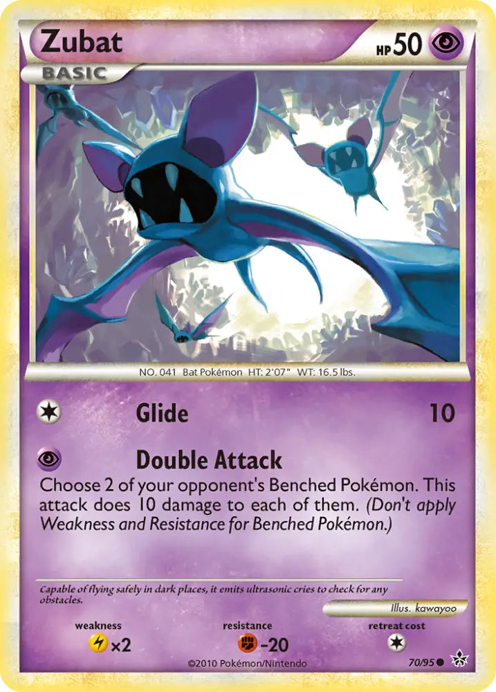 Zubat (70/95) [HeartGold & SoulSilver: Unleashed] - Pokemon Single