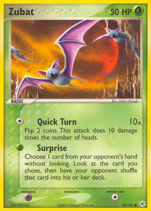 Zubat (83/101) [EX: Hidden Legends] - Pokemon Single