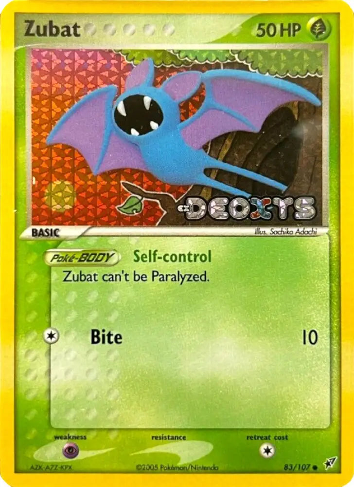 Zubat (83/107) (Stamped) [EX: Deoxys] - Pokemon Single