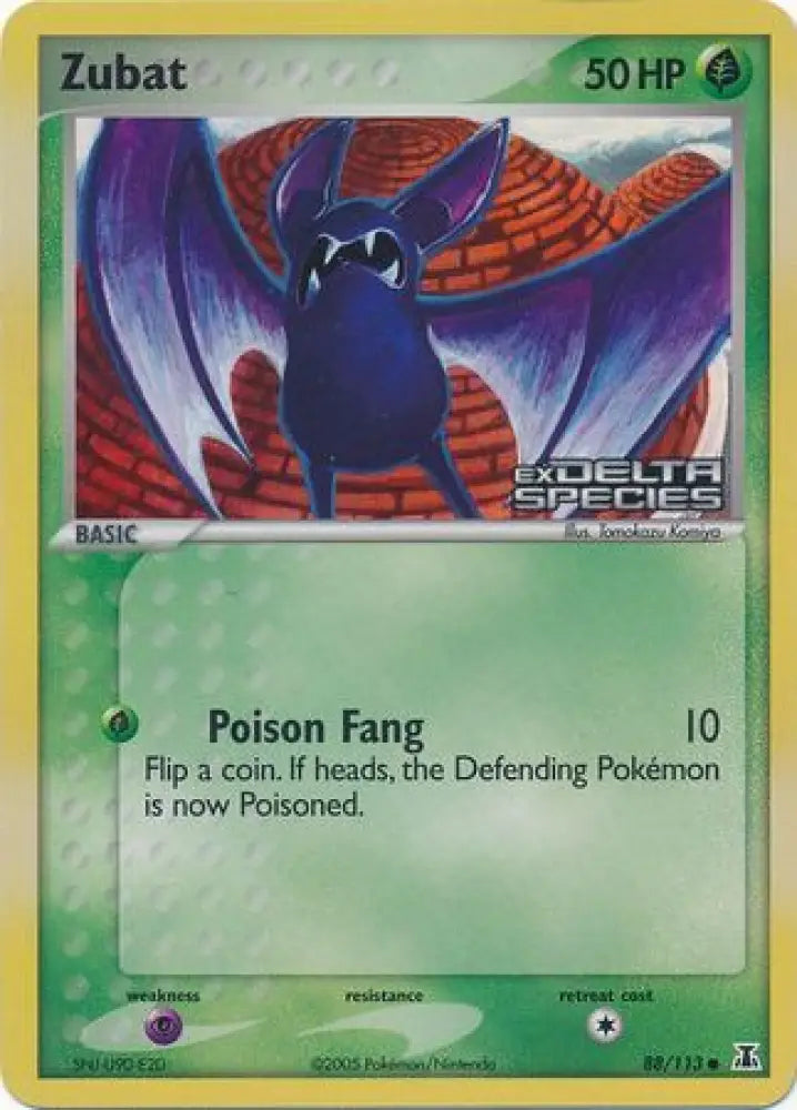 Zubat (88/113) (Stamped) [EX: Delta Species] - Pokemon Single
