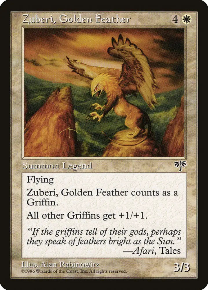 Zuberi Golden Feather [Mirage] - MTG Single