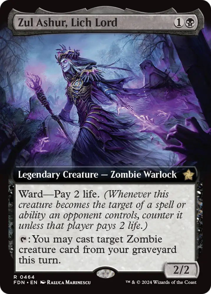 Zul Ashur Lich Lord (Extended Art) [Foundations] - MTG Single