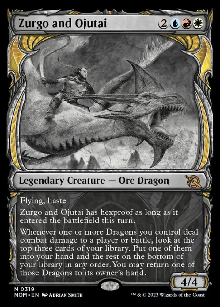 Zurgo and Ojutai (Showcase Planar Booster Fun) [March of the Machine] - MTG Single