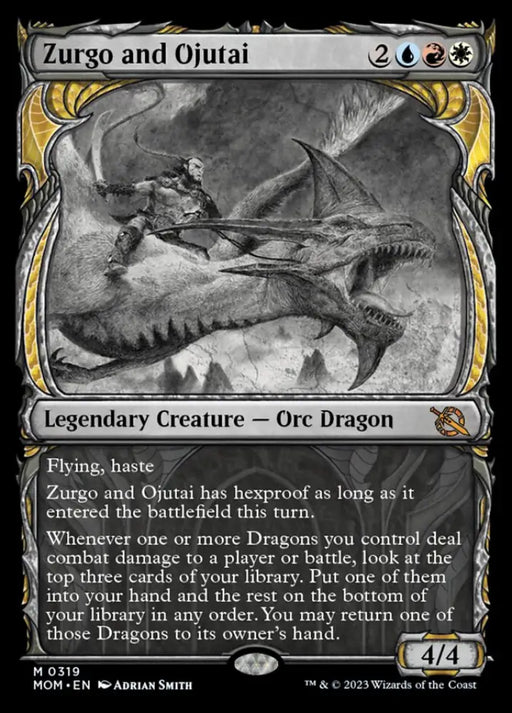 Zurgo and Ojutai (Showcase Planar Booster Fun) [March of the Machine] - MTG Single