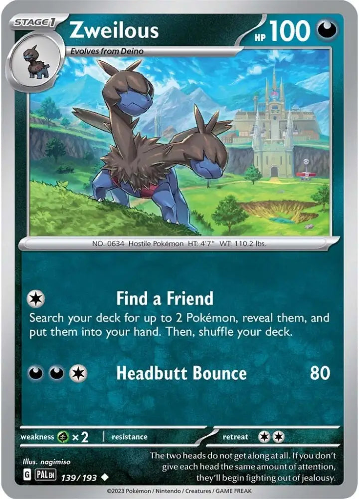 Zweilous (139/193) [Scarlet & Violet: Paldea Evolved] - Pokemon Single