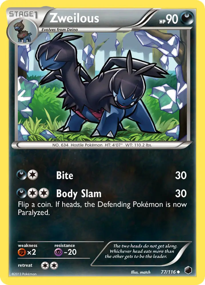 Zweilous (77/116) [Black & White: Plasma Freeze] - Pokemon Single