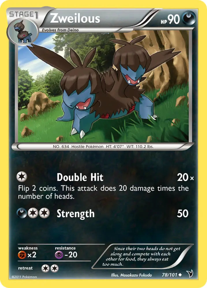Zweilous (78/101) [Black & White: Noble Victories] - Pokemon Single