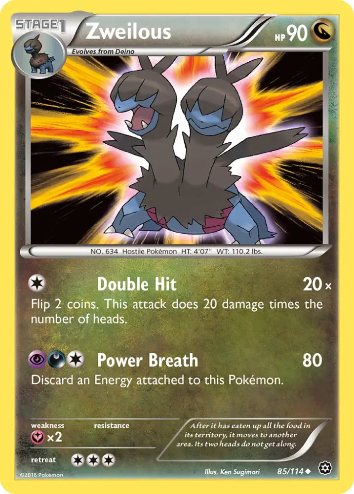 Zweilous (85/114) [XY: Steam Siege] - Pokemon Single
